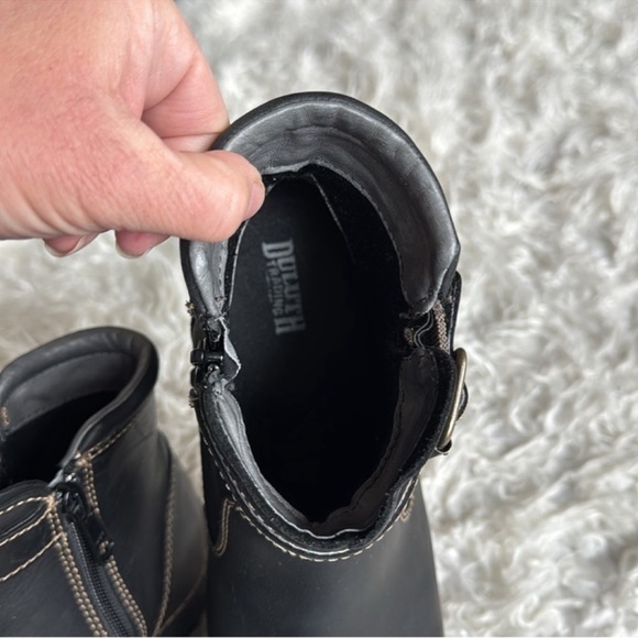 Duluth Trading Co Andina Leather Short Boots/Boots Sz 9 Black - Picture 11 of 12